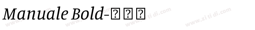 Manuale Bold字体转换